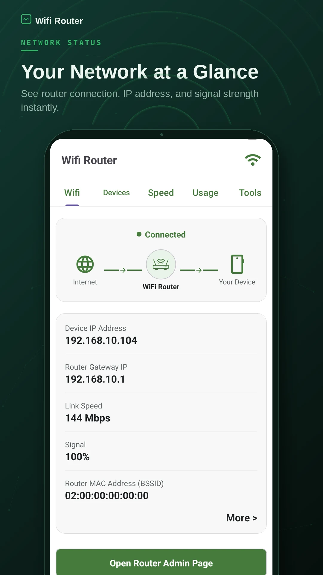 Wifi Router-Admin Page Manage screenshot