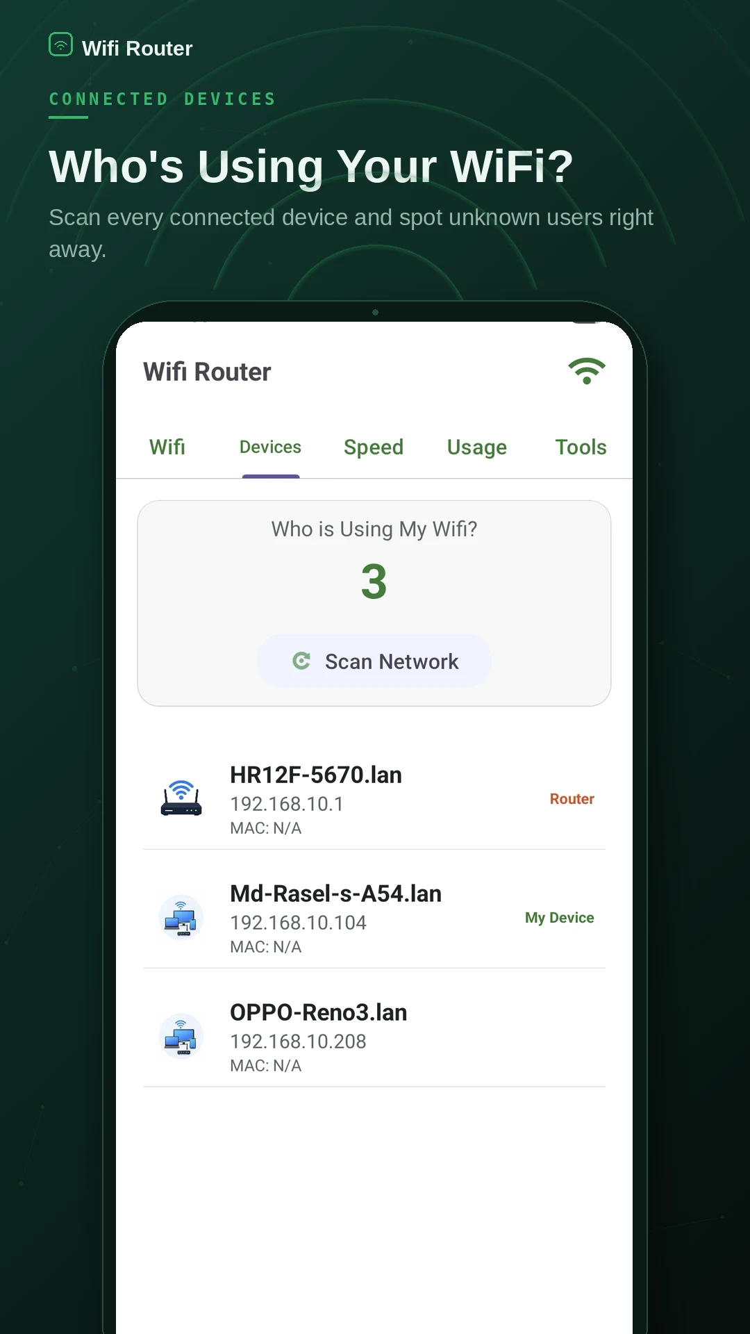 Wifi Router-Admin Page Manage screenshot
