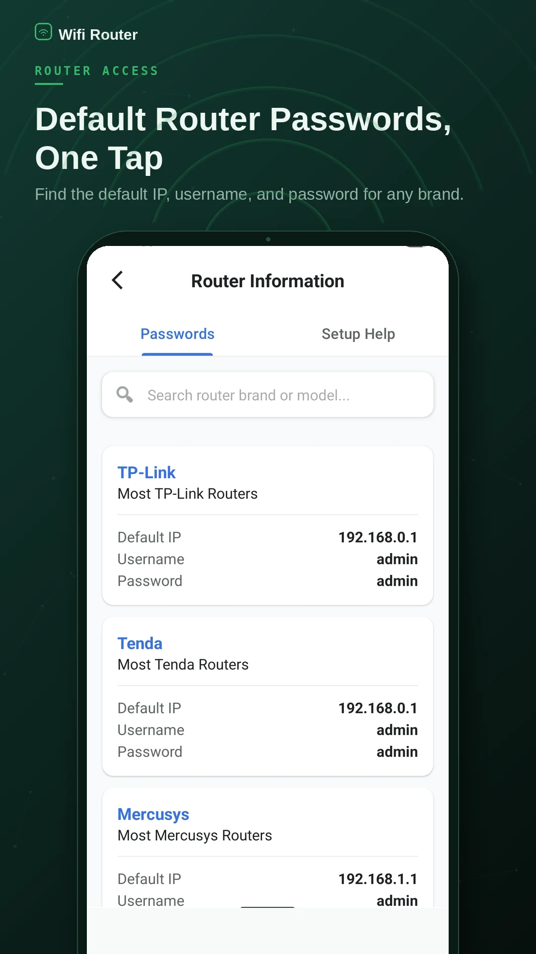 Wifi Router-Admin Page Manage screenshot